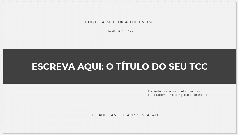 Apresentação de TCC no PowerPoint