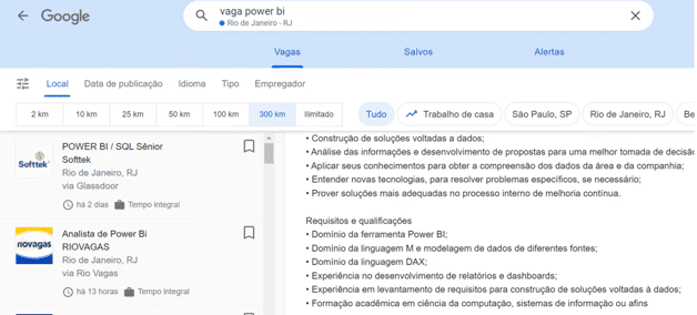 Vagas de Power BI