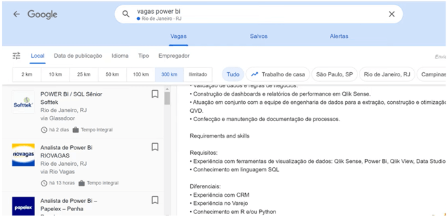 Vagas de Power BI