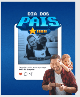 Arte de Dia dos Pais no PowerPoint