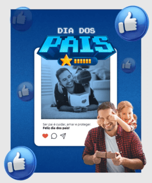 Arte de Dia dos Pais no PowerPoint