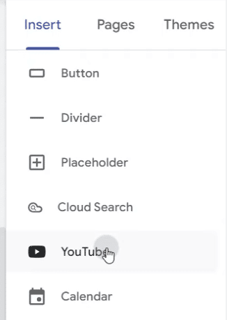 Inserindo um vídeo do YouTube no site