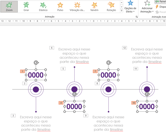 Slide de Timeline no PowerPoint