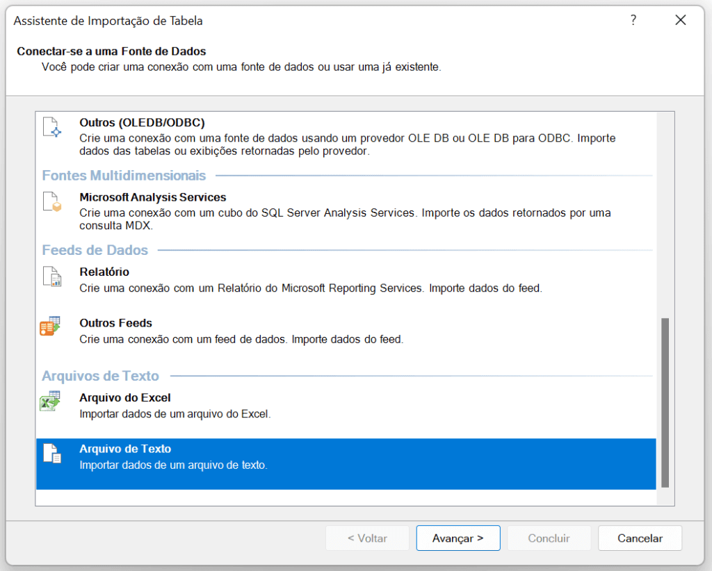 Bases Gigantes no Excel - Como Trabalhar Usando Power Pivot? 1 Importando o arquivo de texto