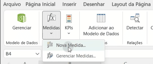 Criando nova medida