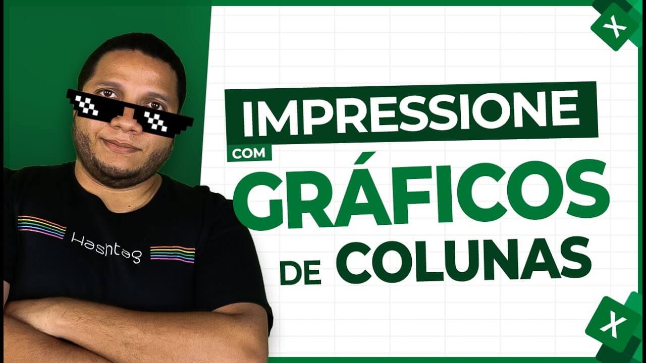 Gráfico de Colunas Arredondadas no Excel e Formatação Condicional Gráfica