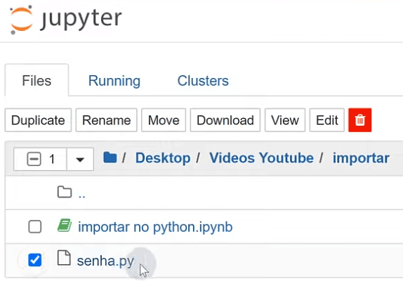 Arquivos de Python na mesma pasta