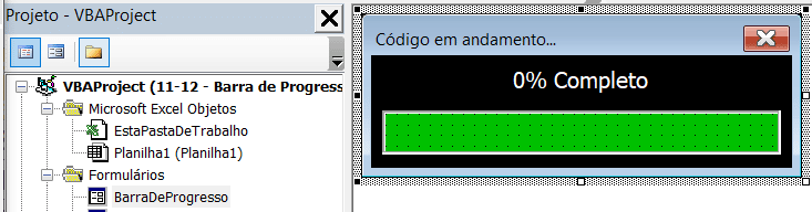 Barra de progresso VBA