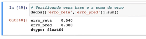 Soma do erro.