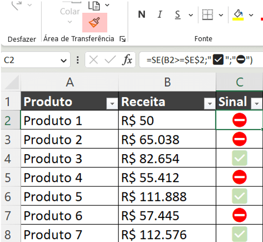 Pincel de formatação.