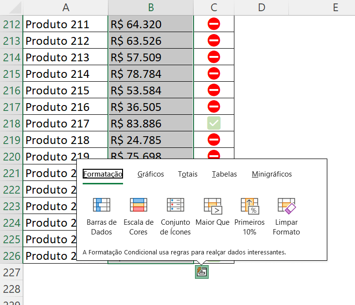 Formatação