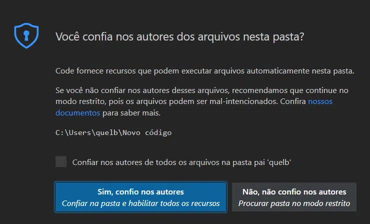 Aceitar.
