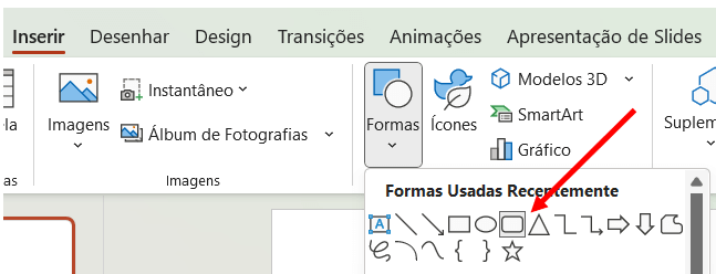 Retângulo de cantos arredondados.