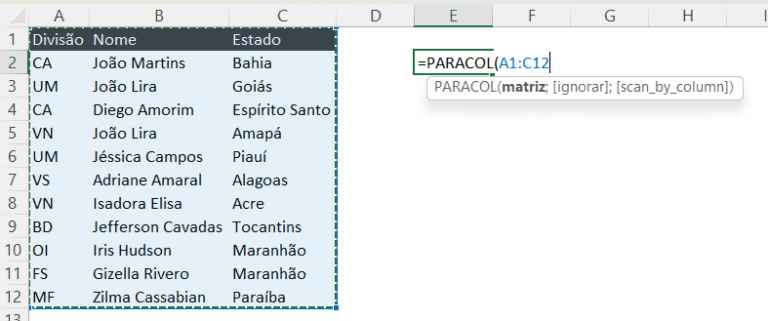 Paralin Funções PARACOL e PARALIN no Excel: Como Usar
