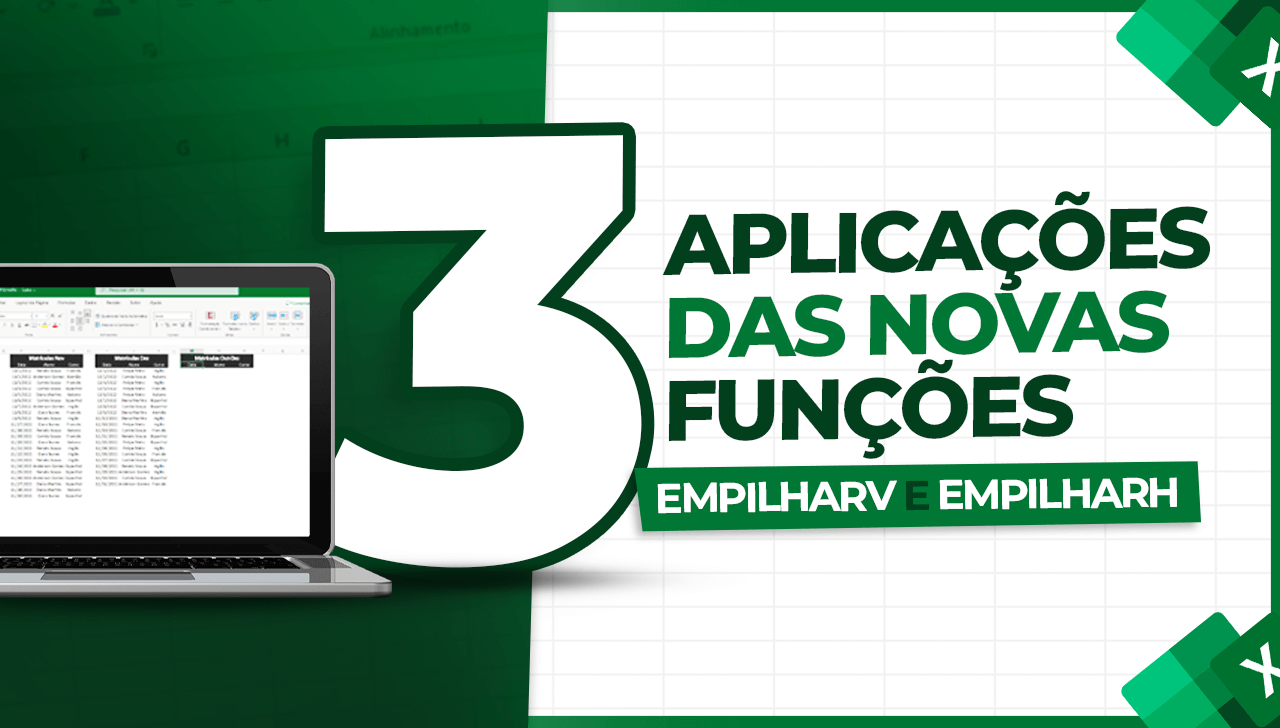 Funções EMPILHARV e EMPILHARH no Excel – 3 Aplicações