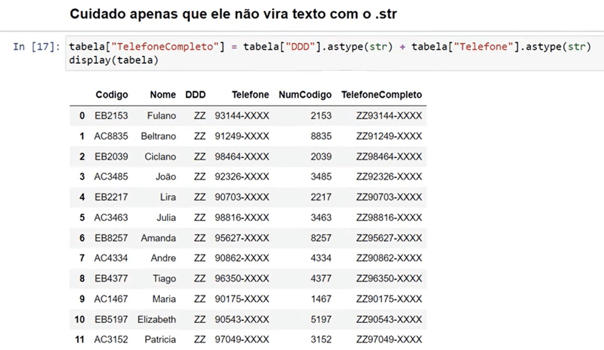 Edição de Colunas de Texto em Python