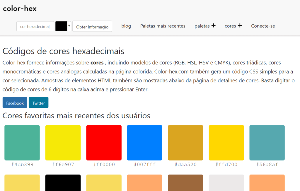 Sites para Buscar Cores