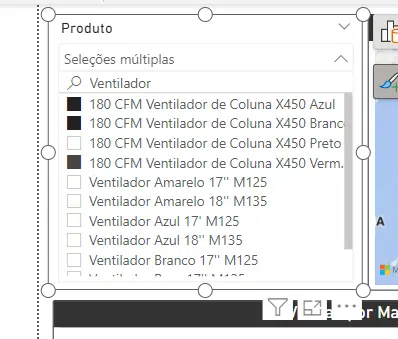 selecione vários produtos de uma vez