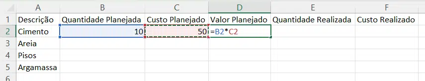Valor planejado