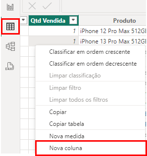 Colunas Calculadas