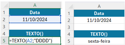 Função TEXTO – Converter Data em Texto