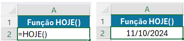 Função HOJE – Data Atual no Excel