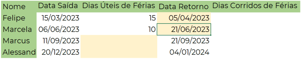 Dias uteis 8
