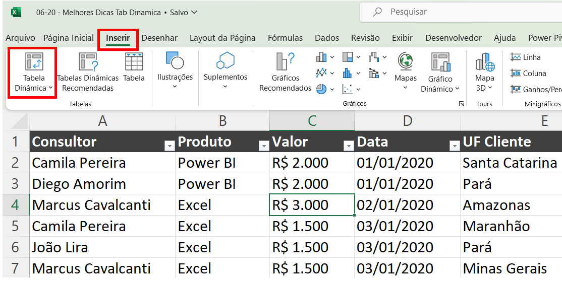 Super Dicas Para Tabela Din Mica No Excel