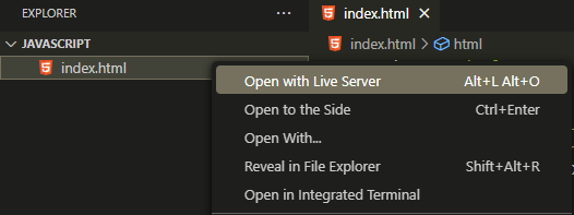 Open with liver server