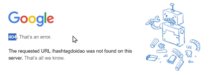 Google erro 404