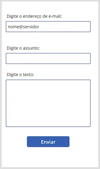 Tela do aplicativo após as modificações