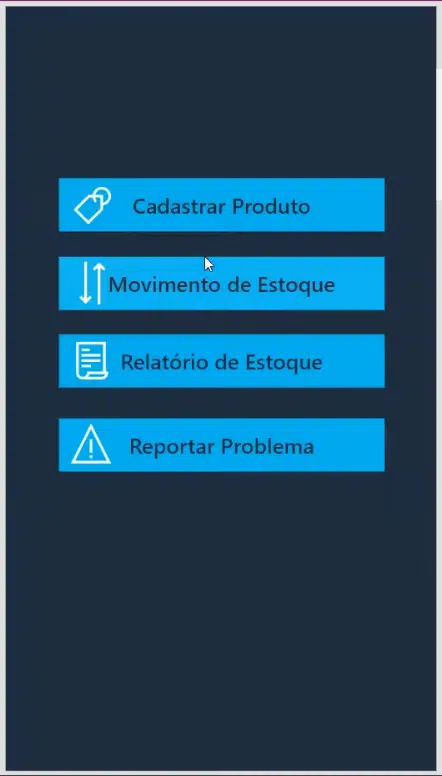 Aplicativo de controle de estoque do curso Power Apps Aplicações Práticas.