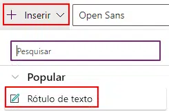 Adicionando as caixas de rótulo de texto