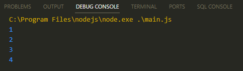resultado do código console.log()