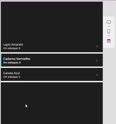 App de Controle de Estoque Power Apps – Começando do Zero! 54 Página inicial do aplicativo