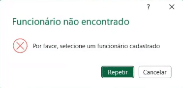 Planilha de Horas Trabalhadas Excel – Planilha Automática 17 Mensagem de erro