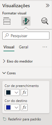Menu de cores