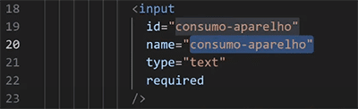 Inputs no HTML