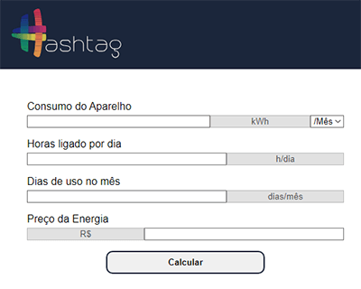 Calculadora de Gasto do Ar-Condicionado com JavaScript sem valores