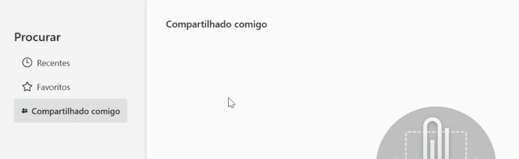 Aba Compartilhado comigo