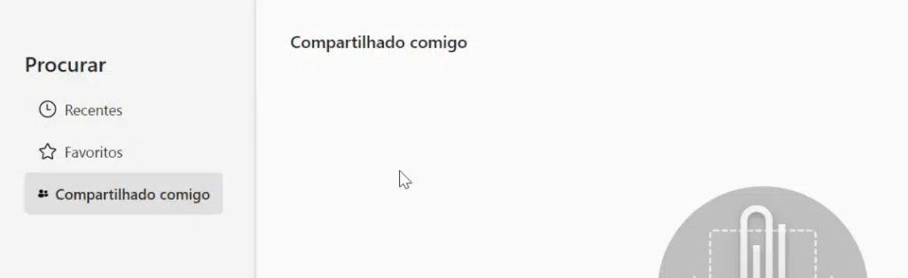 Aba Compartilhado comigo