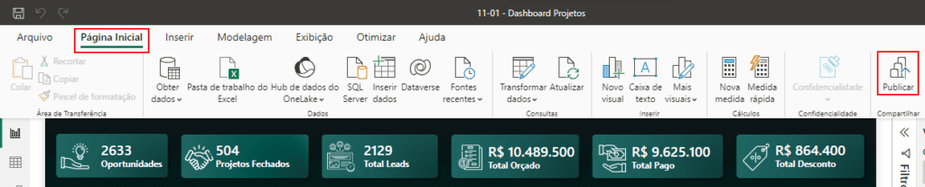 Publicar Relatório Power BI