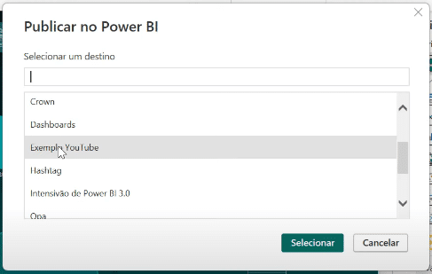 Selecionando Workspace