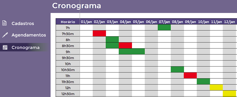 Cronograma de Serviços