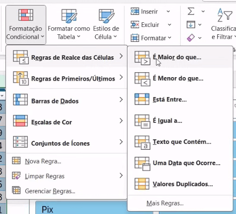 Formatação Condicional