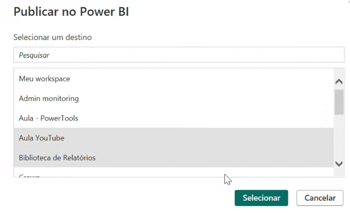 3 Formas de Apresentar Dashboards no Power BI 16 Publicando os dashboards