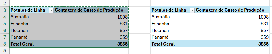 copiando e colando tabela