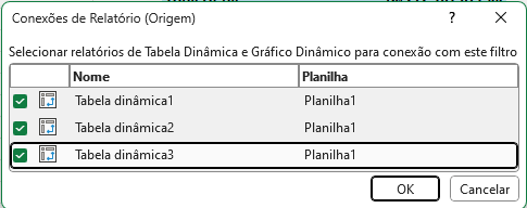 Aplicando segmentação de dados para todas as tabelas