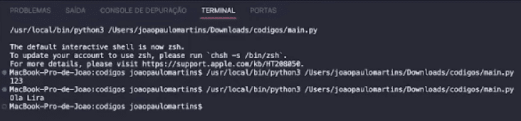 Testando o Python