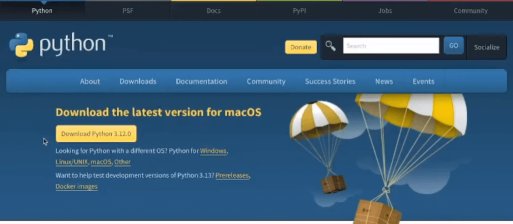 Download Python para Mac